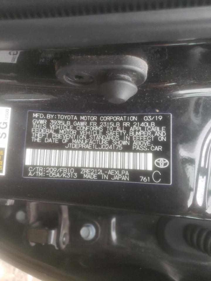 Photo 10 from auction – 2020 TOYOTA COROLLA LE with VIN JTDEPRAE1LJ024175