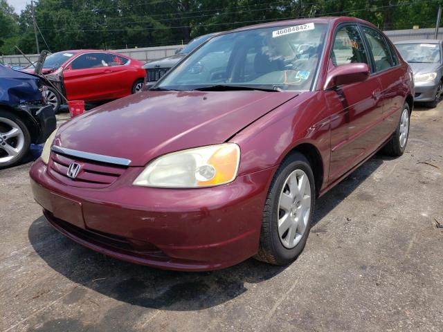 Photo 2 from auction – 2002 HONDA CIVIC EX with VIN 2HGES26722H550008