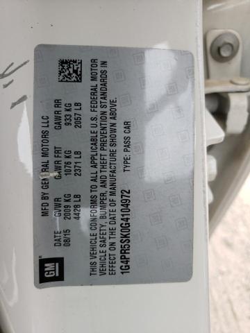 Photo 10 from auction – 2016 BUICK VERANO CON with VIN 1G4PR5SK0G4104972