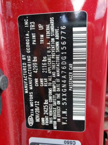 Photo 10 from auction – 2013 KIA OPTIMA EX with VIN 5XXGN4A76DG156776