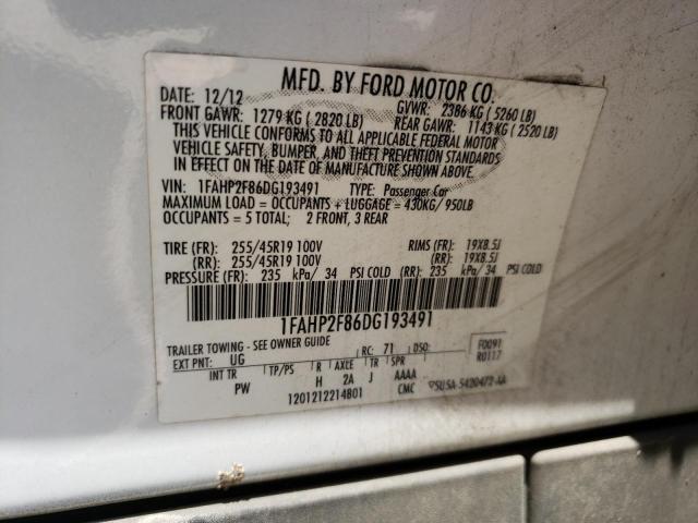 Photo 10 from auction – 2013 FORD TAURUS LIM with VIN 1FAHP2F86DG193491