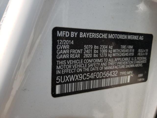 Photo 10 from auction – 2015 BMW X3 XDRIVE2 with VIN 5UXWX9C54F0D56432
