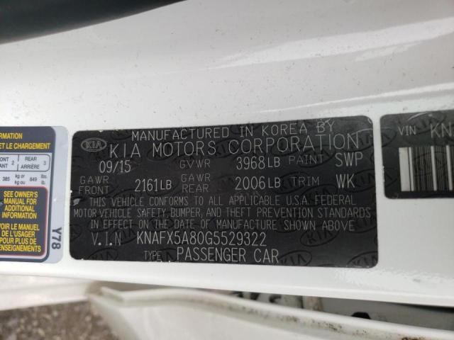 Photo 10 from auction – 2016 KIA FORTE EX with VIN KNAFX5A80G5529322