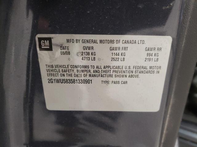 Photo 10 from auction – 2008 CHEVROLET IMPALA LTZ with VIN 2G1WU583581330901