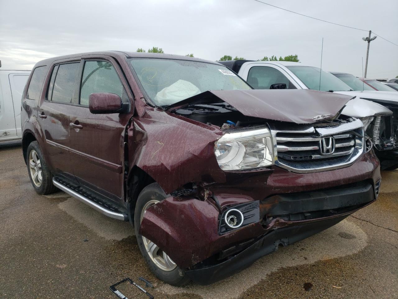 HONDA PILOT EXL 2013 with VIN 5FNYF4H55DB033642 - Photo from auction