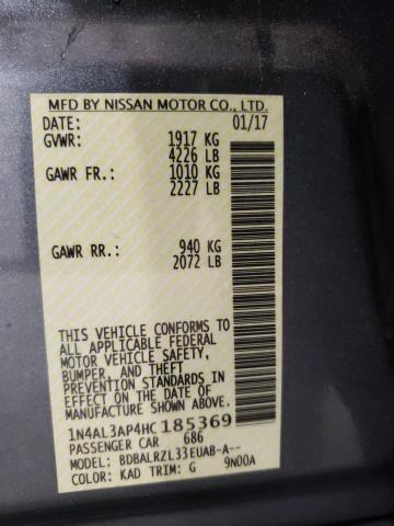 Photo 10 from auction – 2017 NISSAN ALTIMA 2.5 with VIN 1N4AL3AP4HC185369