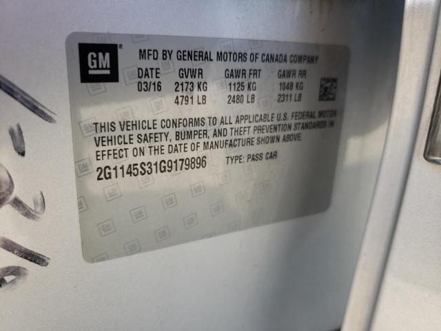 Photo 10 from auction – 2016 CHEVROLET IMPALA LTZ with VIN 2G1145S31G9179896