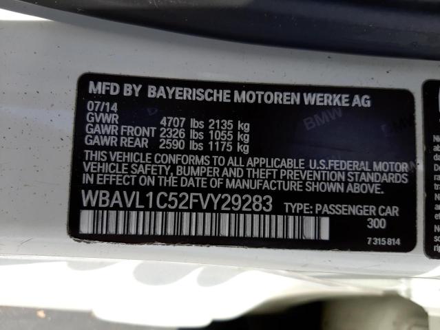 Photo 10 from auction – 2015 BMW X1 XDRIVE2 with VIN WBAVL1C52FVY29283