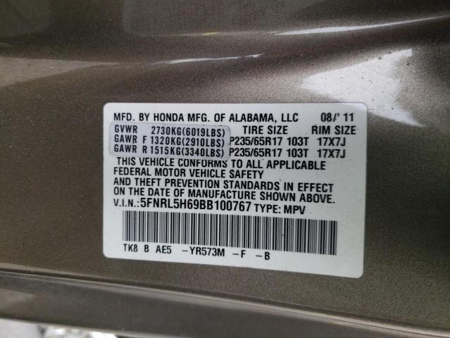 Photo 10 from auction – 2011 HONDA ODYSSEY EX with VIN 5FNRL5H69BB100767