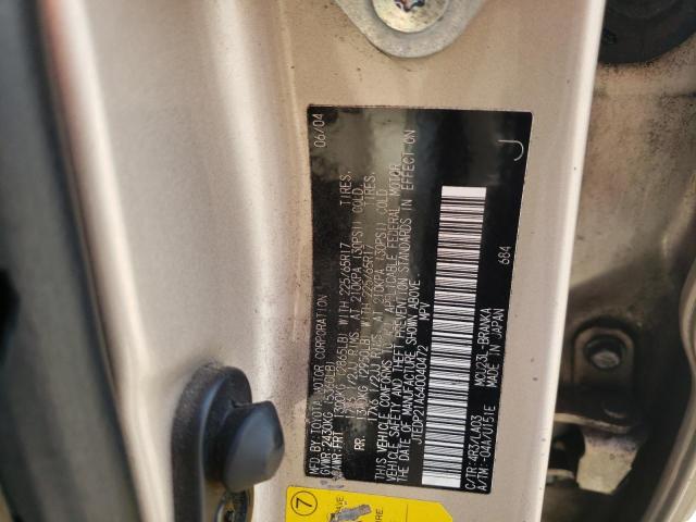 Photo 10 from auction – 2004 TOYOTA HIGHLANDER with VIN JTEDP21A640040472