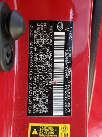 Photo 10 from auction – 2015 LEXUS CT 200 with VIN JTHKD5BH2F2227960
