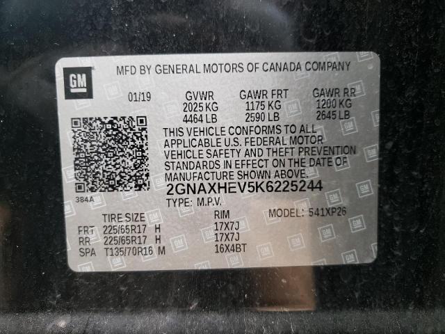 Photo 10 from auction – 2019 CHEVROLET EQUINOX LS with VIN 2GNAXHEV5K6225244