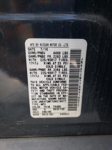 Photo 10 from auction – 2016 NISSAN ROGUE S with VIN JN8AT2MT7GW019877