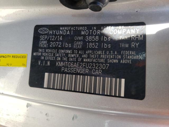 Photo 10 from auction – 2015 HYUNDAI VELOSTER T with VIN KMHTC6AE2FU232307