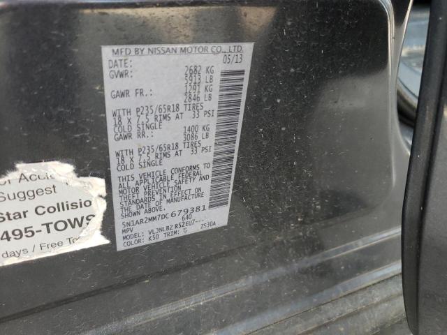 Photo 10 from auction – 2013 NISSAN PATHFINDER with VIN 5N1AR2MM7DC679381