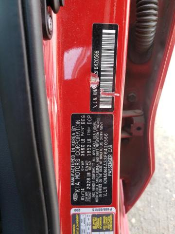Photo 10 from auction – 2015 KIA RIO EX with VIN KNADN4A33F6420566