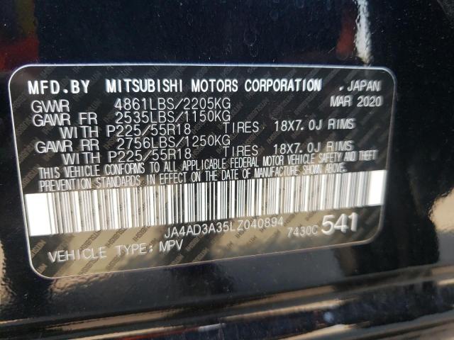 Photo 10 from auction – 2020 MITSUBISHI OUTLANDER with VIN JA4AD3A35LZ040894