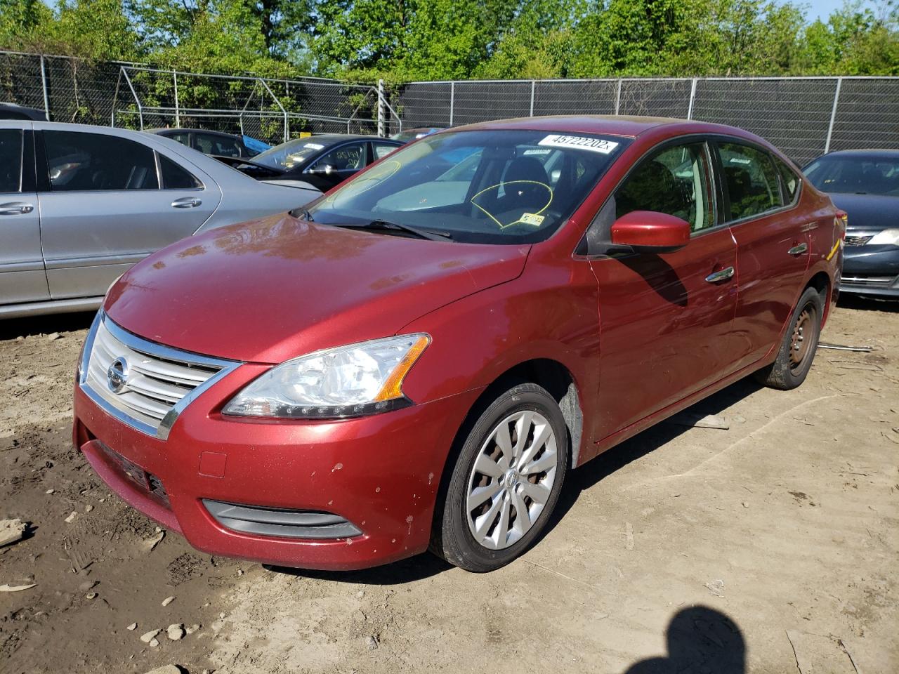 Photo 2 from auction – 2015 NISSAN SENTRA S with VIN 3N1AB7AP0FL656071