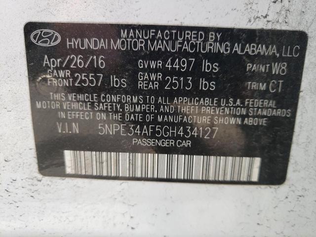 Photo 10 from auction – 2016 HYUNDAI SONATA SPO with VIN 5NPE34AF5GH434127