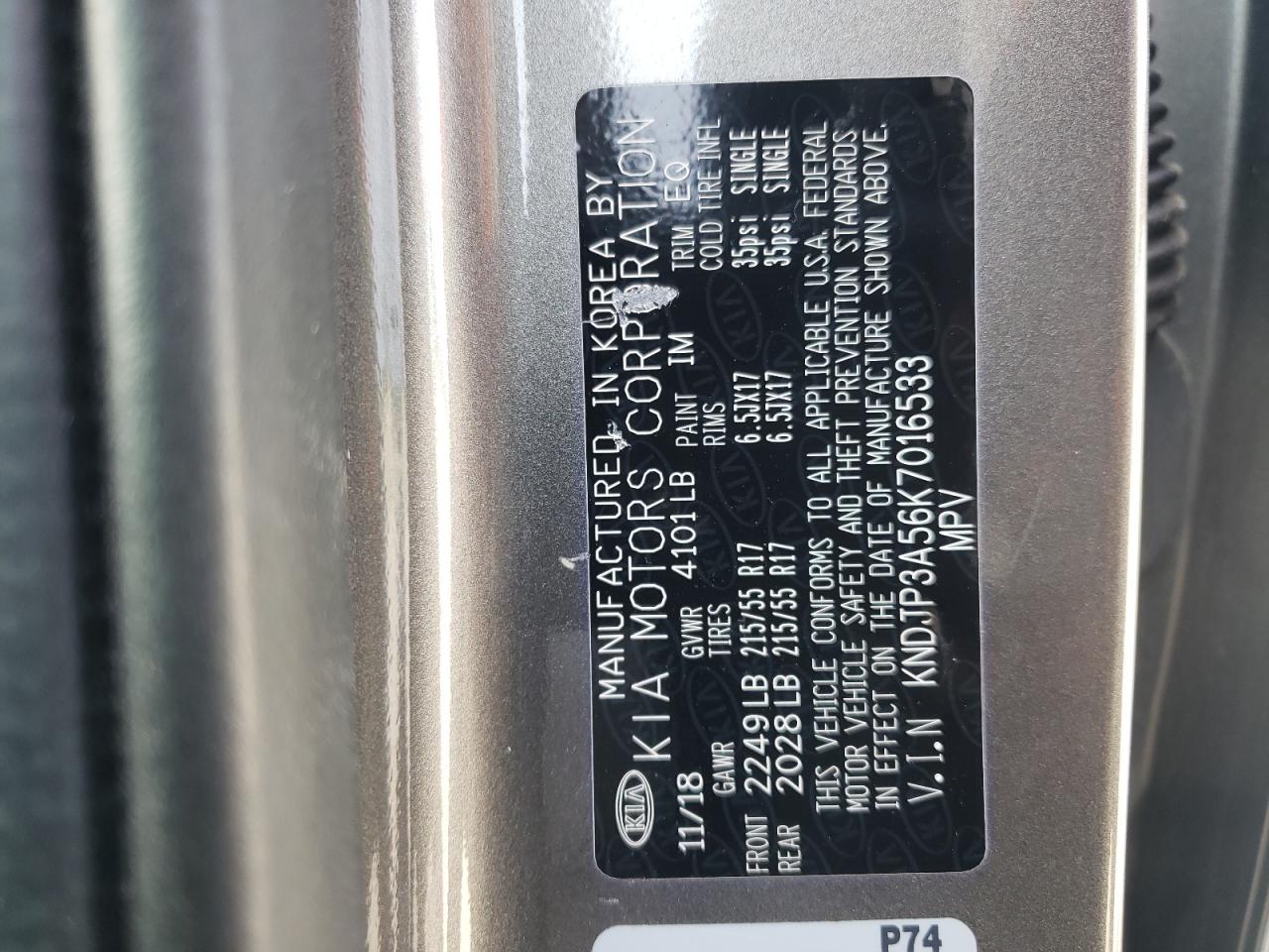 Photo 10 from auction – 2019 KIA SOUL + with VIN KNDJP3A56K7016533