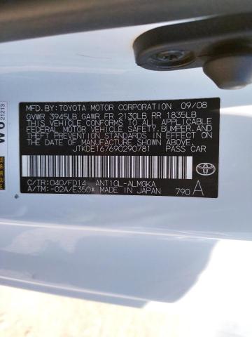 Photo 10 from auction – 2009 TOYOTA SCION TC with VIN JTKDE167690290781