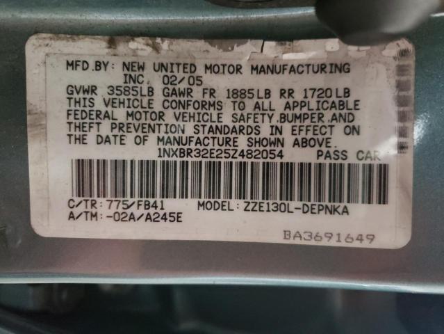 Photo 10 from auction – 2005 TOYOTA COROLLA CE with VIN 1NXBR32E25Z482054