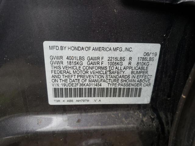 Photo 10 from auction – 2019 ACURA ILX with VIN 19UDE2F36KA011454