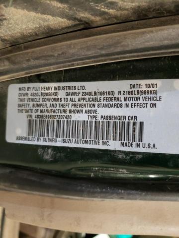 Photo 10 from auction – 2002 SUBARU LEGACY OUT with VIN 4S3BE896027207420