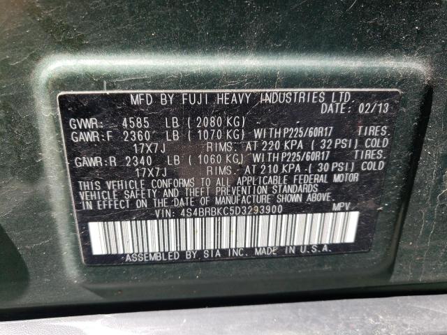Photo 10 from auction – 2013 SUBARU OUTBACK 2. with VIN 4S4BRBKC5D3293900
