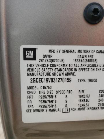 Photo 10 from auction – 2003 CHEVROLET SILVERADO with VIN 2GCEC19V031270159