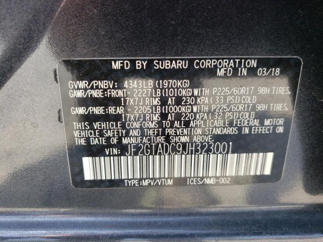 Photo 10 from auction – 2018 SUBARU CROSSTREK with VIN JF2GTADC9JH323001