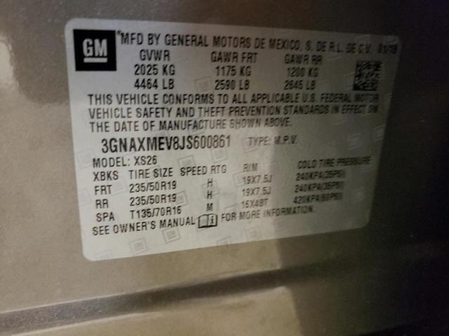 Photo 10 from auction – 2018 CHEVROLET EQUINOX PR with VIN 3GNAXMEV8JS600861