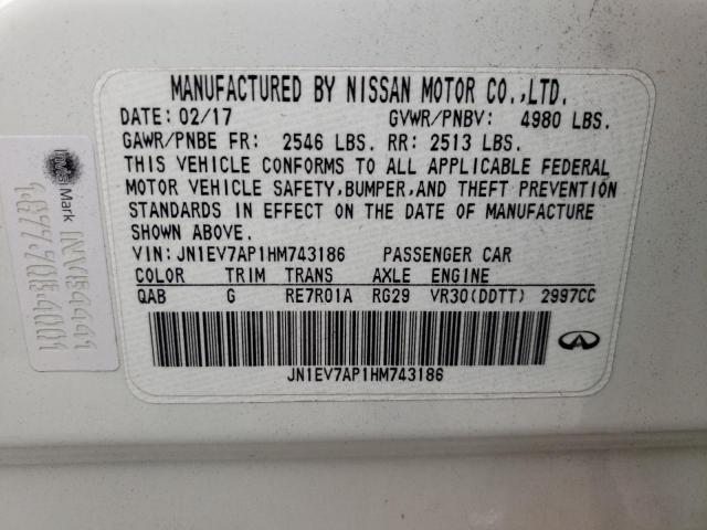 Photo 10 from auction – 2017 INFINITI Q50 PREMIU with VIN JN1EV7AP1HM743186