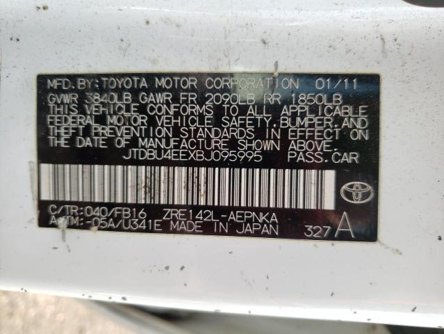 Photo 10 from auction – 2011 TOYOTA COROLLA BA with VIN JTDBU4EEXBJ095995