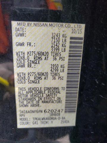 Photo 10 from auction – 2015 NISSAN ARMADA PLA with VIN 5N1BA0NF6FN620247