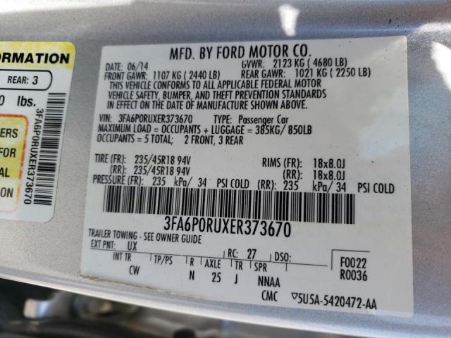 Photo 10 from auction – 2014 FORD FUSION TIT with VIN 3FA6P0RUXER373670
