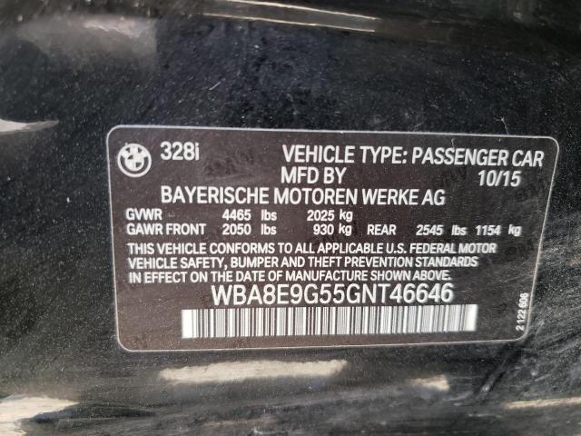 Photo 10 from auction – 2016 BMW 328 I SULE with VIN WBA8E9G55GNT46646