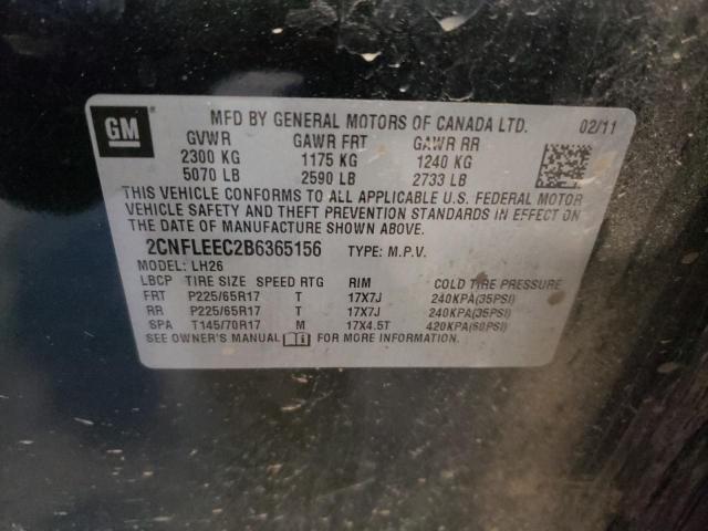 Photo 10 from auction – 2011 CHEVROLET EQUINOX LT with VIN 2CNFLEEC2B6365156