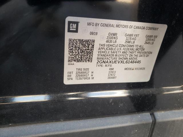 Photo 10 from auction – 2020 CHEVROLET EQUINOX with VIN 2GNAXUEVXL6148445