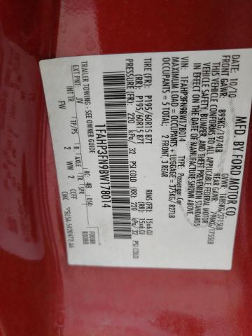 Photo 10 from auction – 2011 FORD FOCUS SE with VIN 1FAHP3FN9BW178014