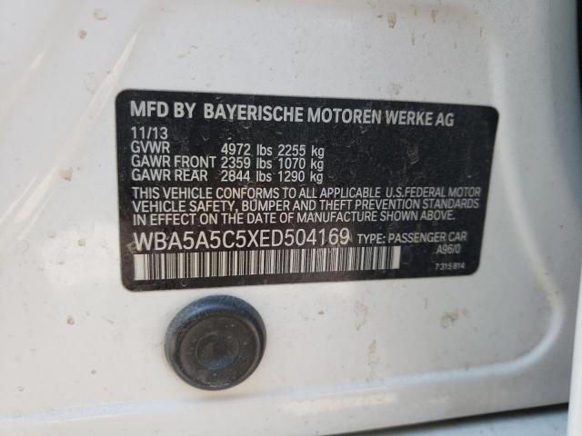 Photo 10 from auction – 2014 BMW 528 I with VIN WBA5A5C5XED504169