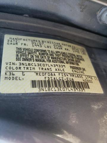 Photo 10 from auction – 2007 NISSAN VERSA S with VIN 3N1BC13E07L439339
