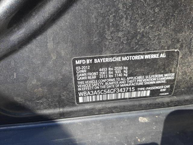 Photo 10 from auction – 2012 BMW 328 I with VIN WBA3A5C54CF343715