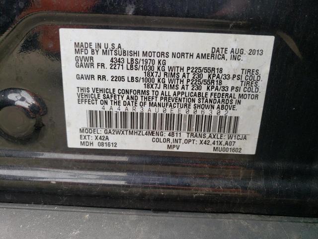 Photo 10 from auction – 2014 MITSUBISHI OUTLANDER with VIN 4A4AR3AU0EE006302