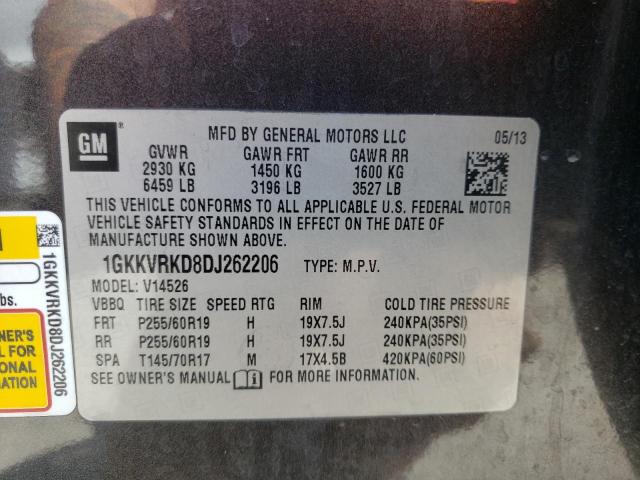 Photo 10 from auction – 2013 GMC ACADIA SLT with VIN 1GKKVRKD8DJ262206