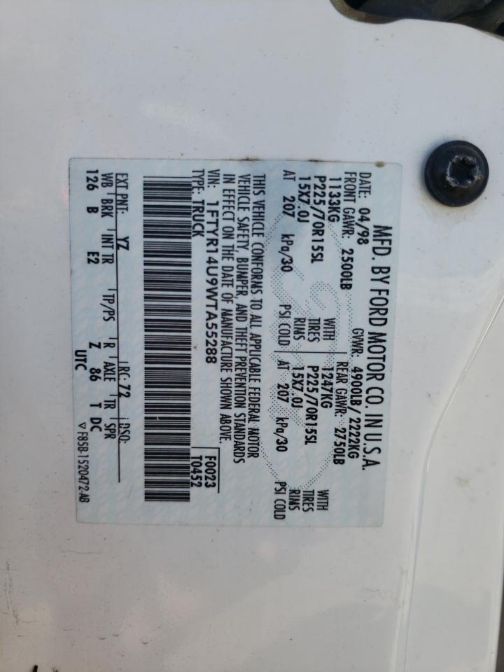Photo 10 from auction – 1998 FORD RANGER SUP with VIN 1FTYR14U9WTA55288