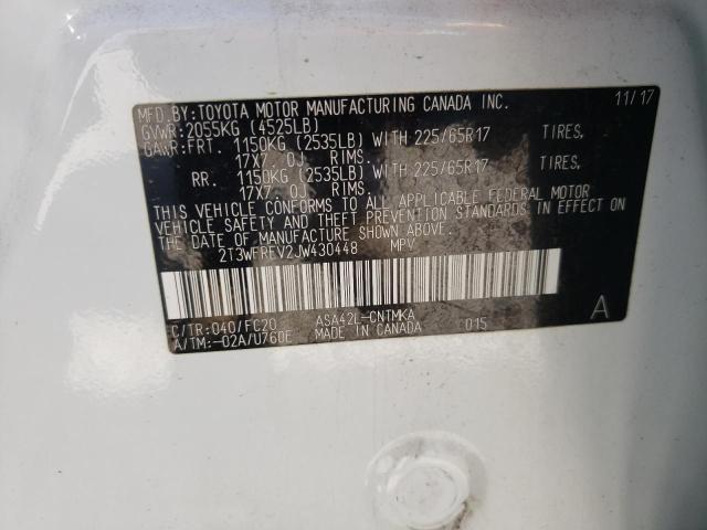 Photo 10 from auction – 2018 TOYOTA RAV4 ADVEN with VIN 2T3WFREV2JW430448