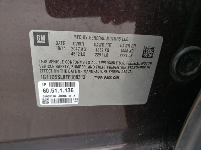 Photo 10 from auction – 2015 CHEVROLET MALIBU 2LT with VIN 1G11D5SL8FF188312