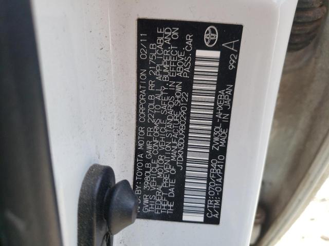 Photo 10 from auction – 2011 TOYOTA PRIUS with VIN JTDKN3DU9B0290122