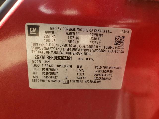 Photo 10 from auction – 2014 GMC TERRAIN SL with VIN 2GKALREK0E6362391